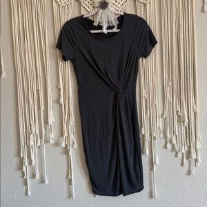 Elegant Gray Short Sleeve Dress